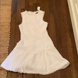 Banana Republic white tweed dress